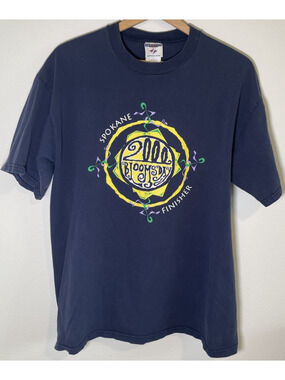 Vintage 2000's Bloomsday Spokane Finisher Graphic T-Shirt Blue - L